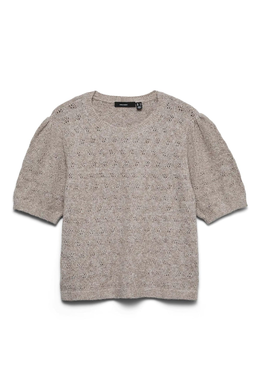 Doffy Stitch O-Neck Pullover - Moon Rock Melange