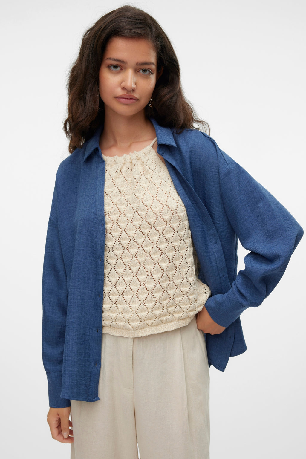 Melaney Queeny Shirt - Dark Denim Melange