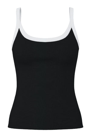 May Strap Top - Black-Bright White