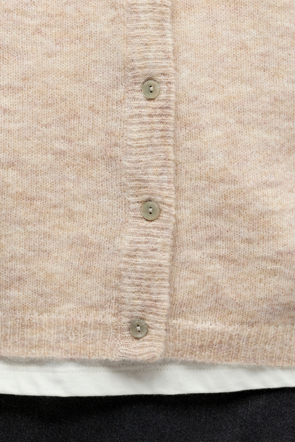 Agate Strikket Cardigan - Humus Melange