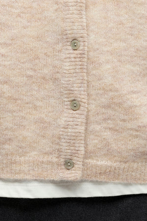 Agate Strikket Cardigan - Humus Melange