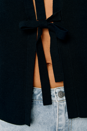 Julla Parvi 2/4 Strikke Cardigan - Svart