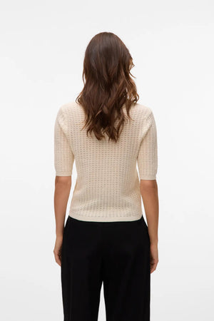 Panama 2/4 Strikket Cardigan - Birch