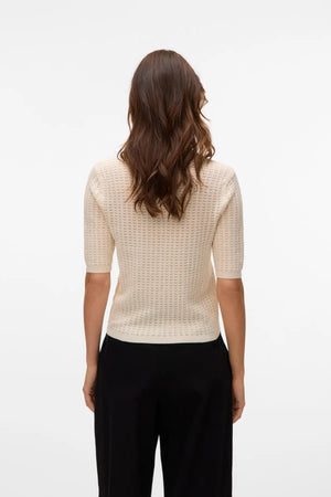 Panama 2/4 Strikket Cardigan - Birch