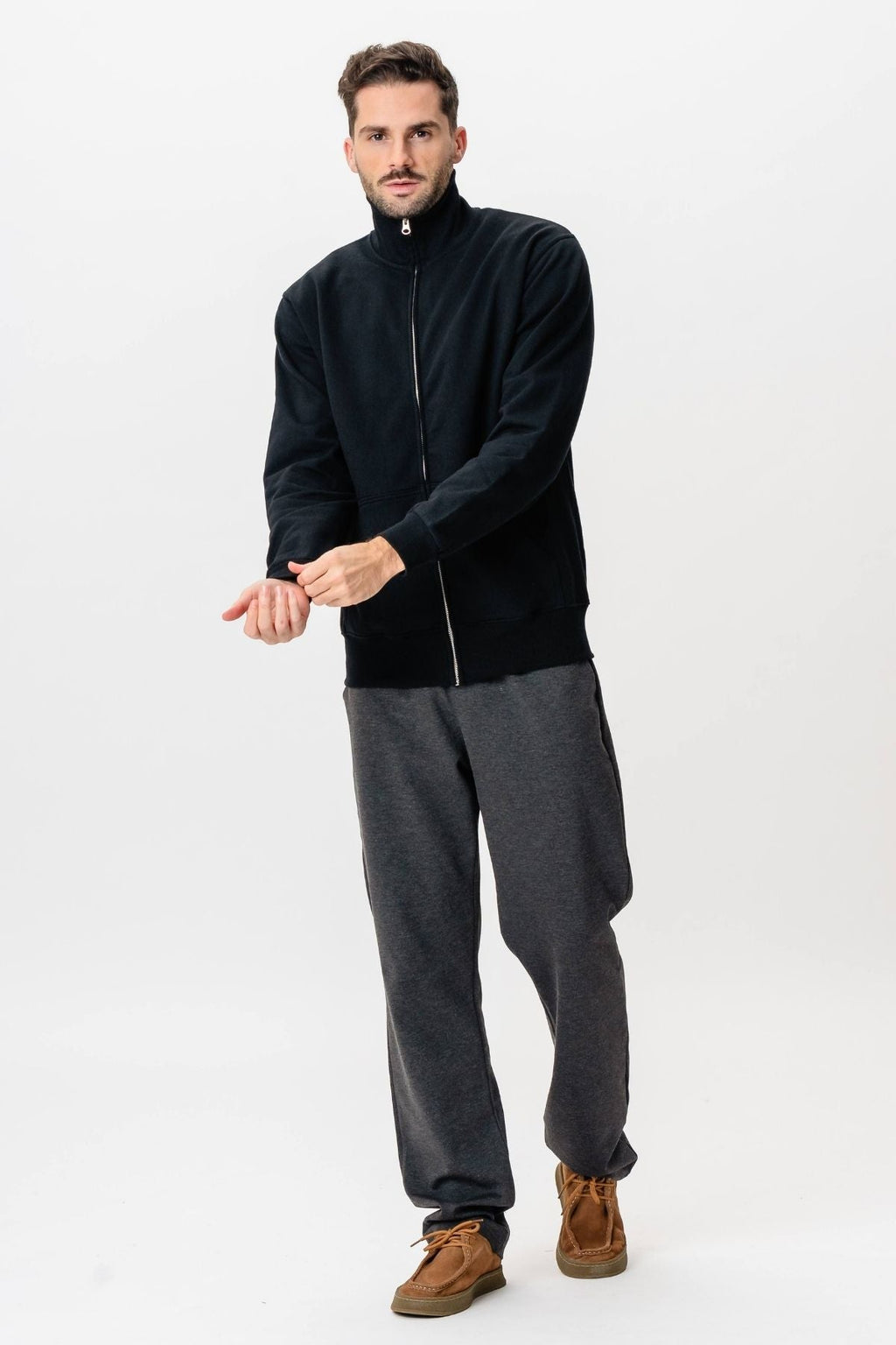 Sweatshirt Zip - Svart