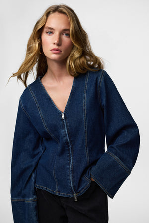 Flora Denimskjorte - Dark Blue Denim