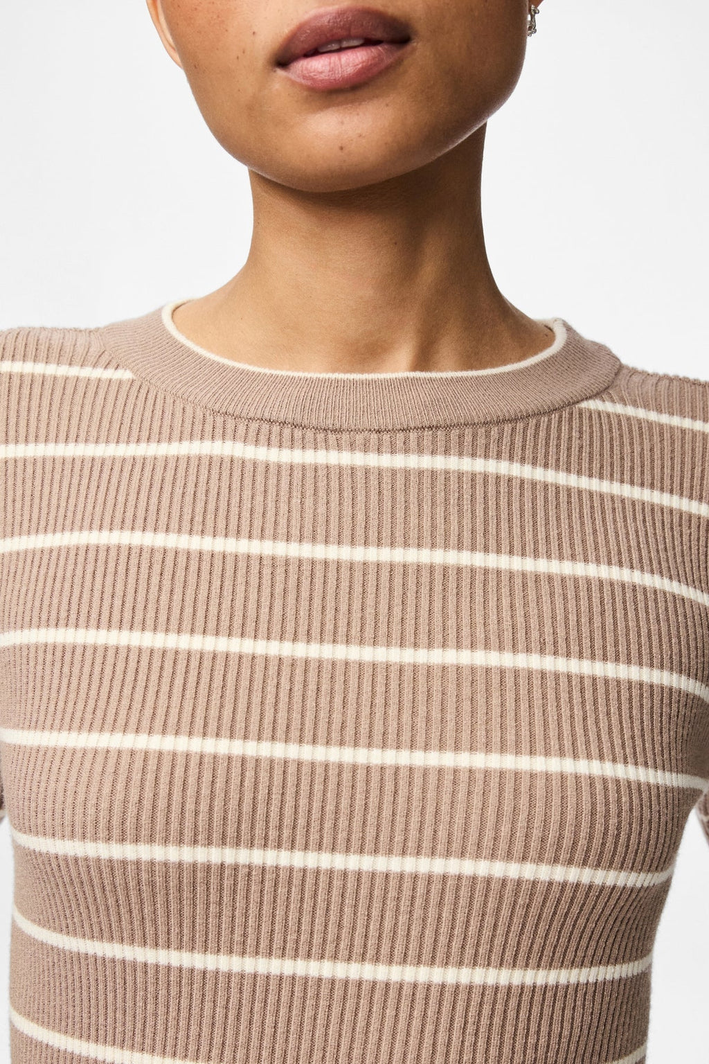 Mira New O-Neck Knit - Greige/Bjørk
