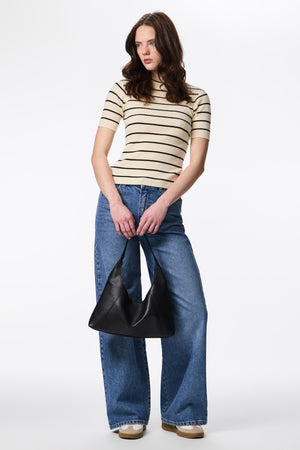 Mira O-Neck Knit - Birch Black