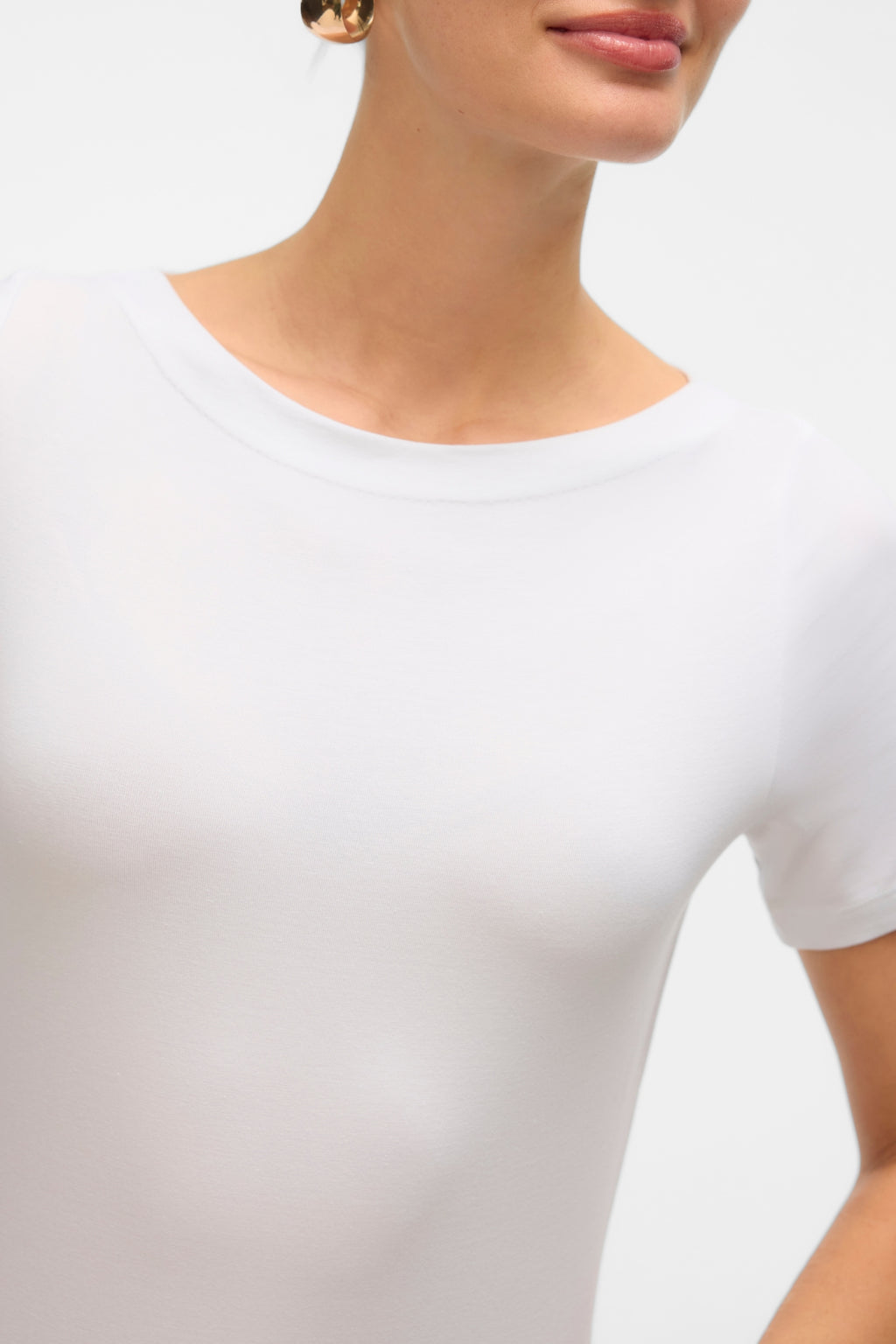 Panda Modal Top - Bright White