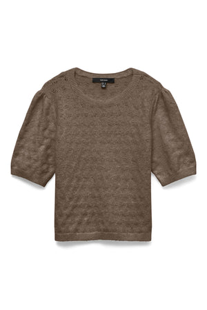 Doffy Stitch O-Neck Genser - Chocolate Torte - Black Melange