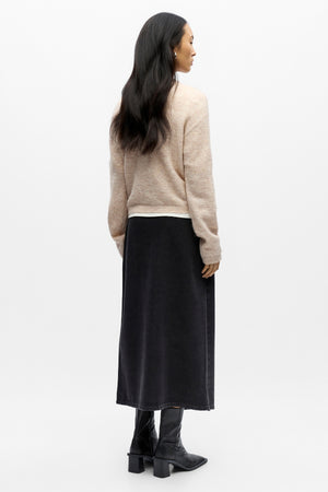 Agate Strikket Cardigan - Humus Melange