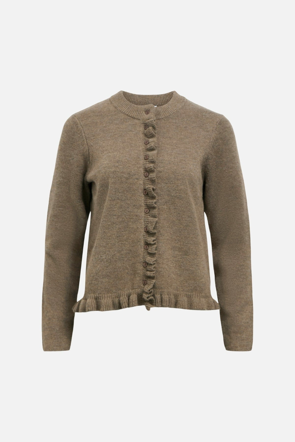 Elva Strikket Cardigan - Morel Melange