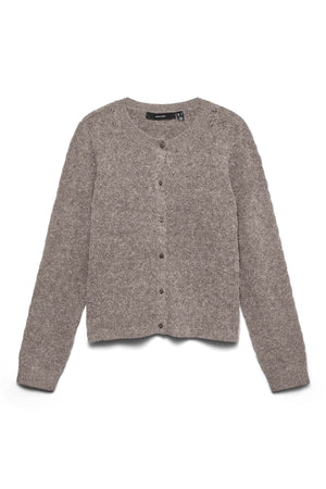 Doffy Stitch Ls O-Neck Cardigan - Mørk Grå