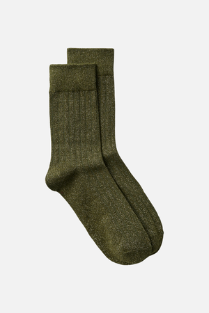 Kamala Glitter Sokker - Grape Leaf