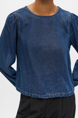 Frame Top - Mørkeblå Denim