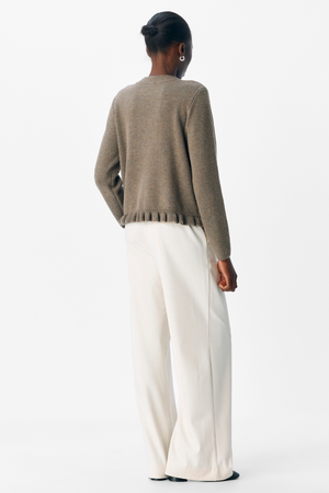 Elva Strikket Cardigan - Morel Melange