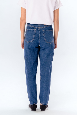 Performance Mom Jeans - Medium Blue Denim