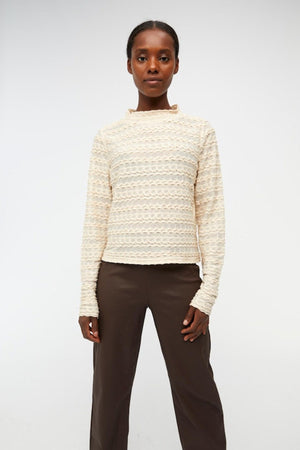 Runa Langermet Bluse - Sandshell