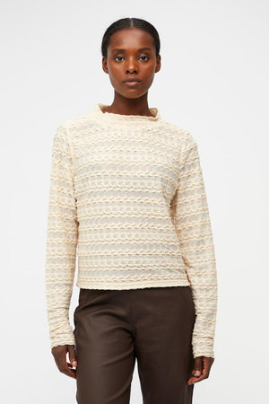 Runa Langermet Bluse - Sandshell