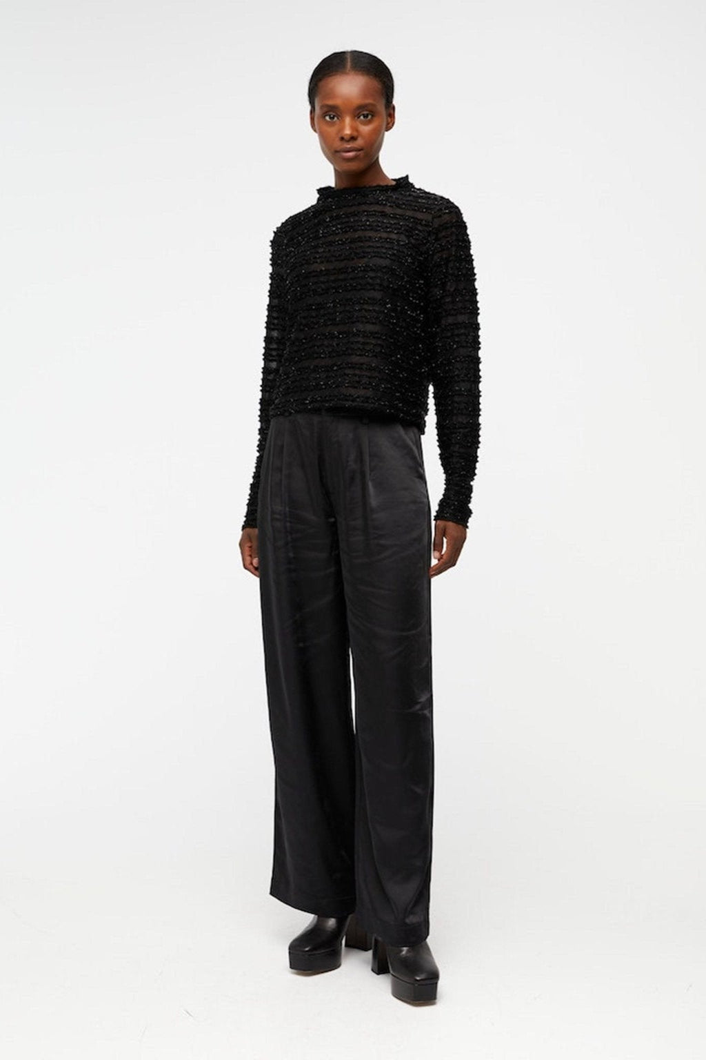 Runa Langermet Bluse - Svart