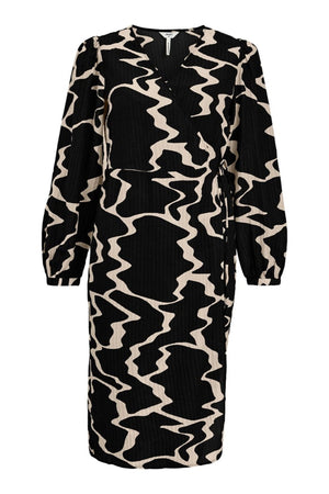 Vanja Wrap Kjole - Sort