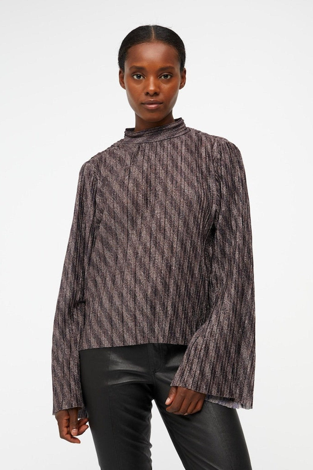 Lux Langermet Bluse - Svart