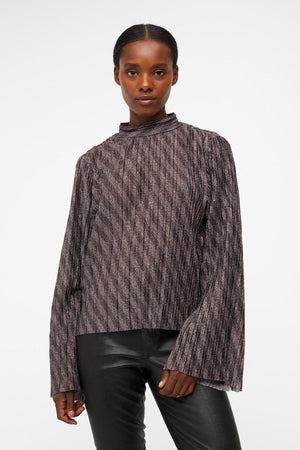 Lux Langermet Bluse - Svart