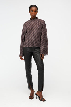 Lux Langermet Bluse - Svart