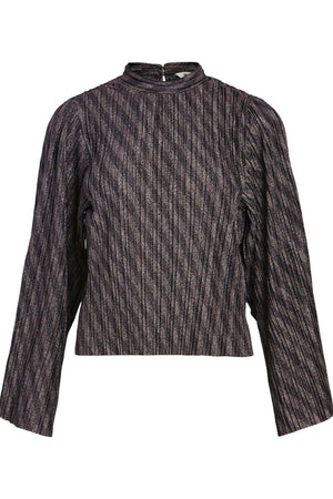 Lux Langermet Bluse - Svart