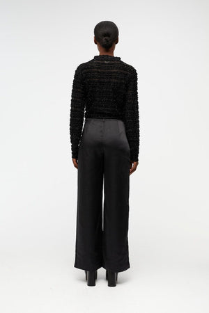 Debra Mid Waist Pants - Svart