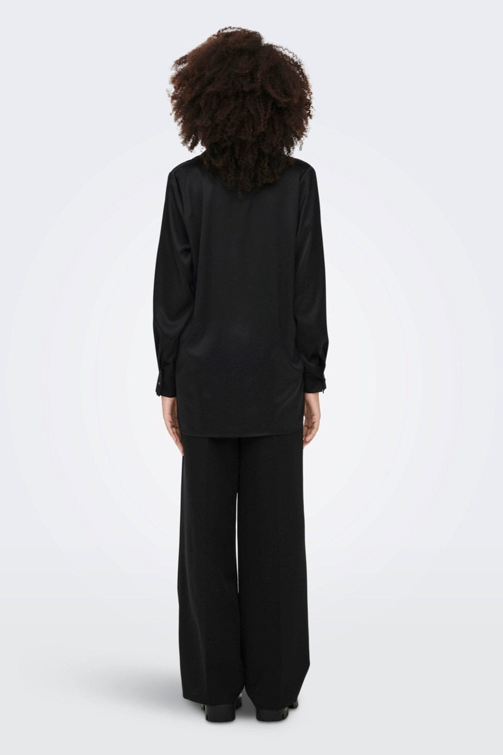 Victoria Satin Skjorte - Svart