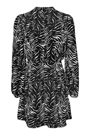 Mille Wrap Kjole - Black Vibrant Zebra