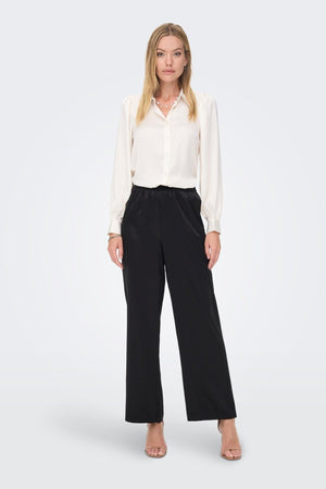 Victoria Satin Bukser - Svart