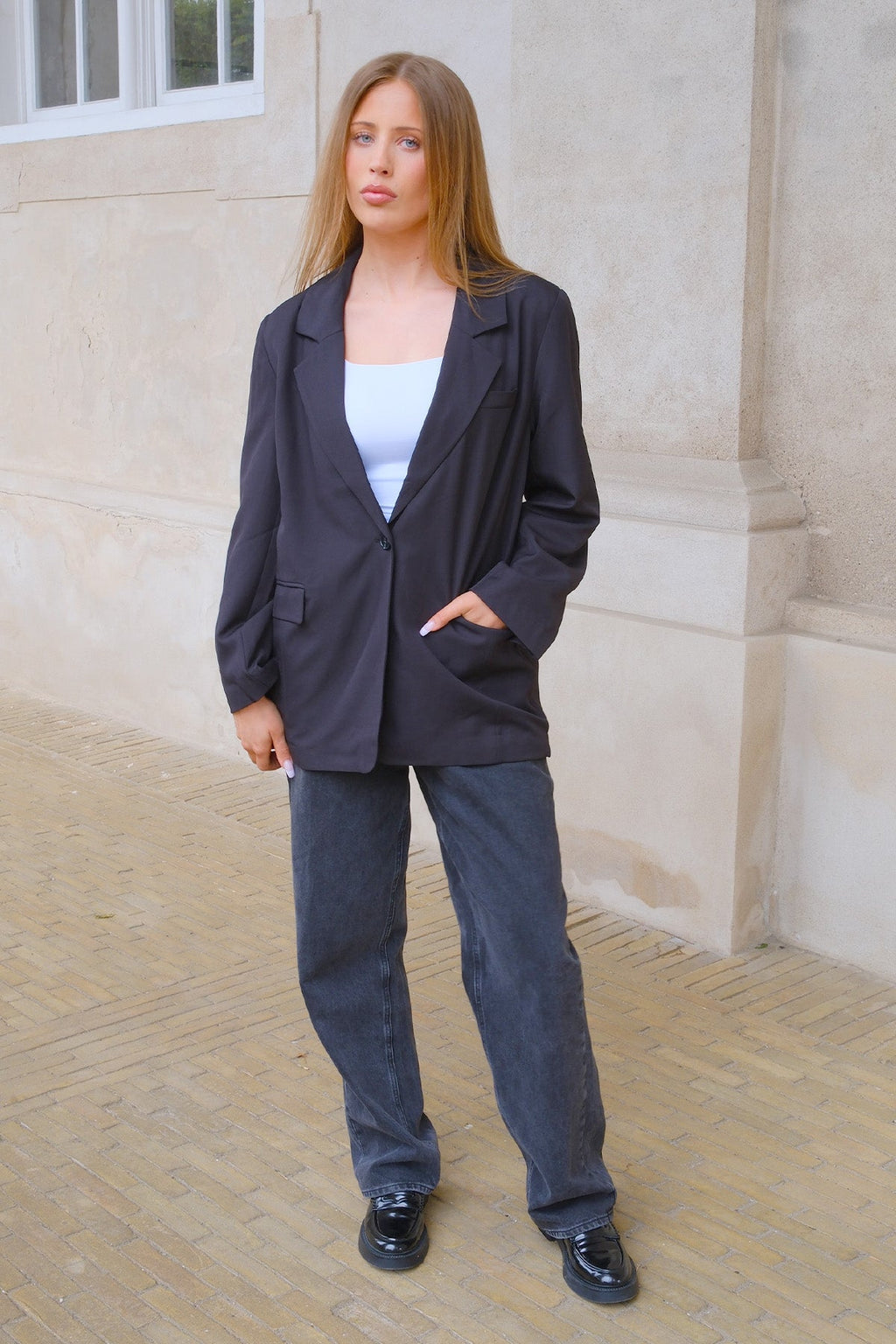 Oversized Blazer - Svart