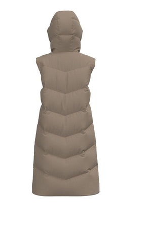 Jamilla Lang Puffer Vest - Silver Mink