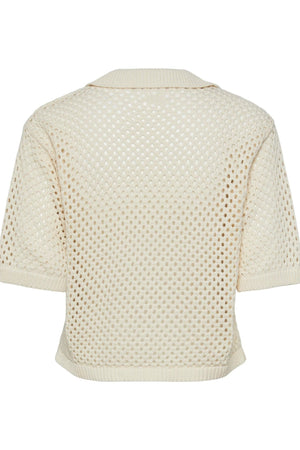Laya Knit Polo - White Smoke