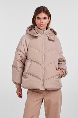 Neli City Puffer Jakke - Silver Mink