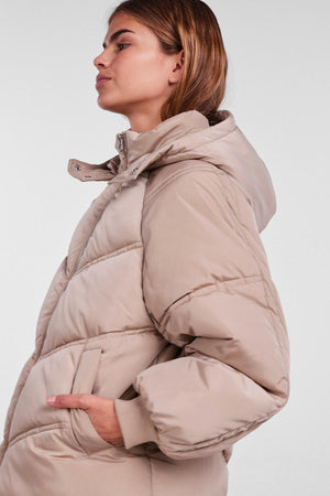 Neli City Puffer Jakke - Silver Mink