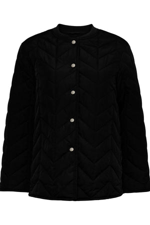 Fawn Short Quilted Jacket - Black