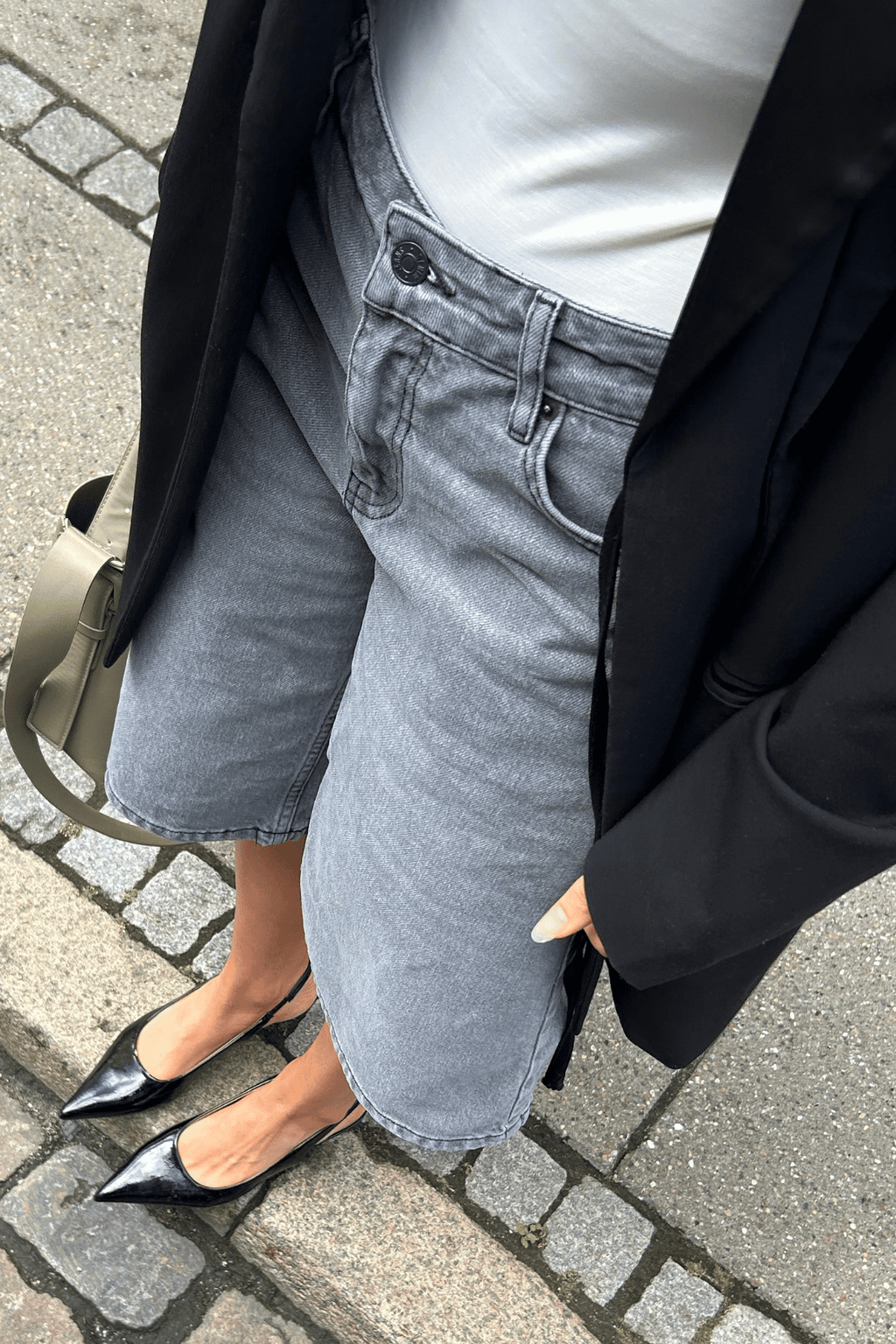 Denimshorts - Grey Denim