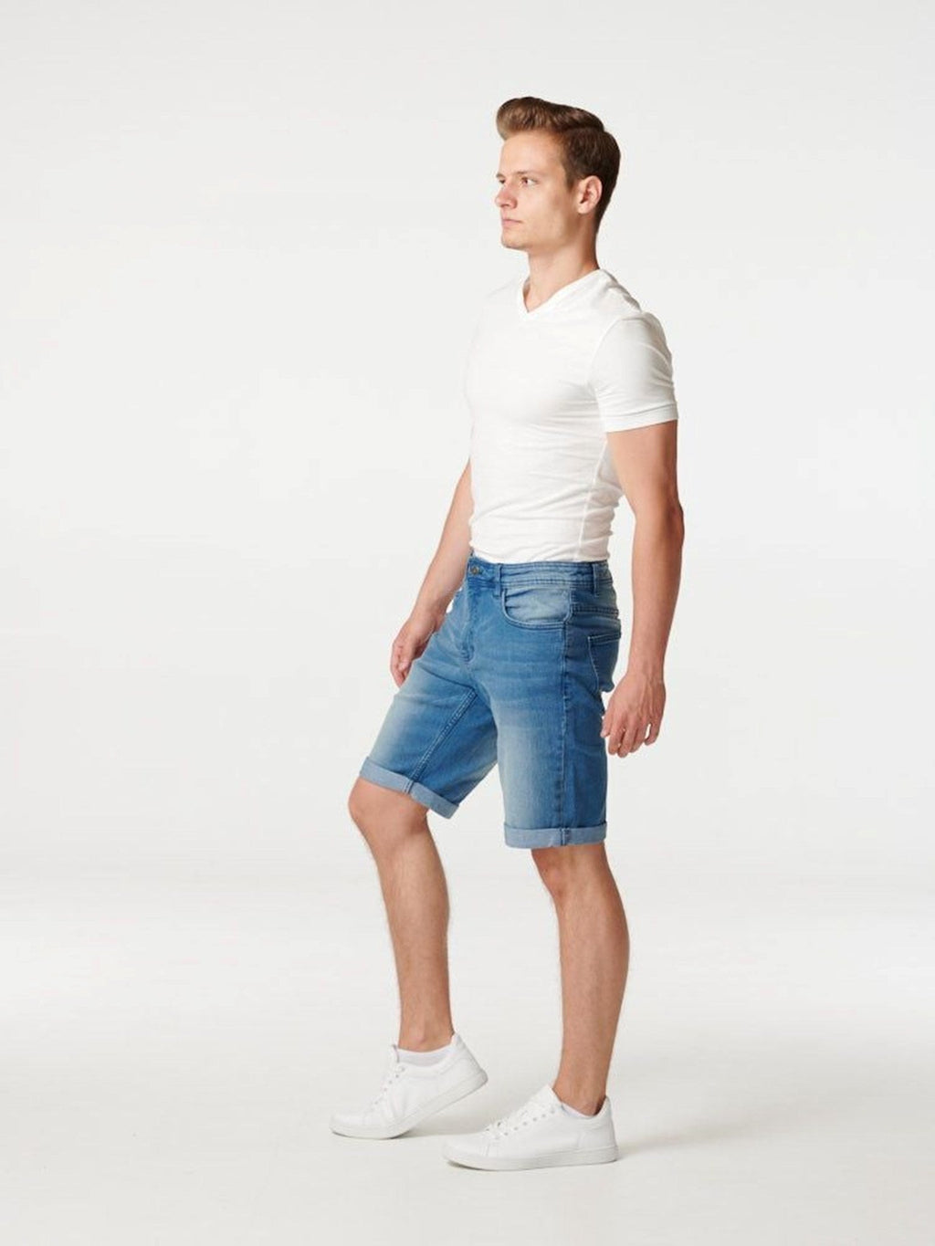 Performance Denim Shorts - Blå