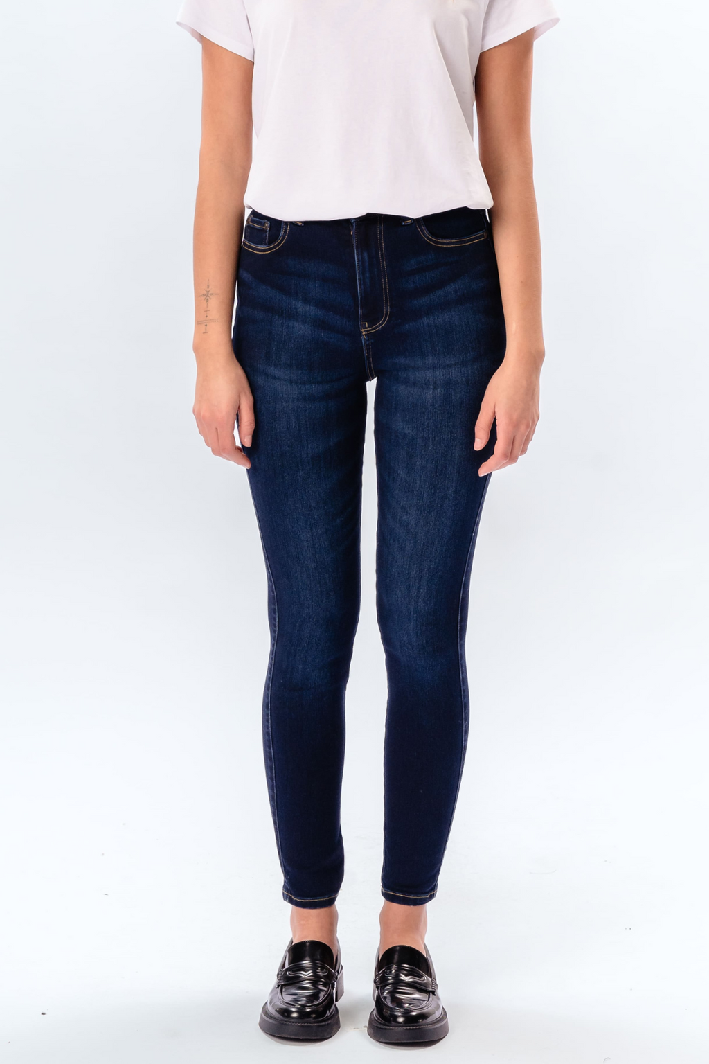Performance Skinny Jeans - Dark Blue Denim