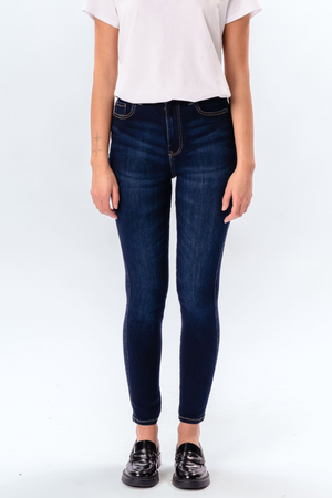 Performance Skinny Jeans - Dark Blue Denim
