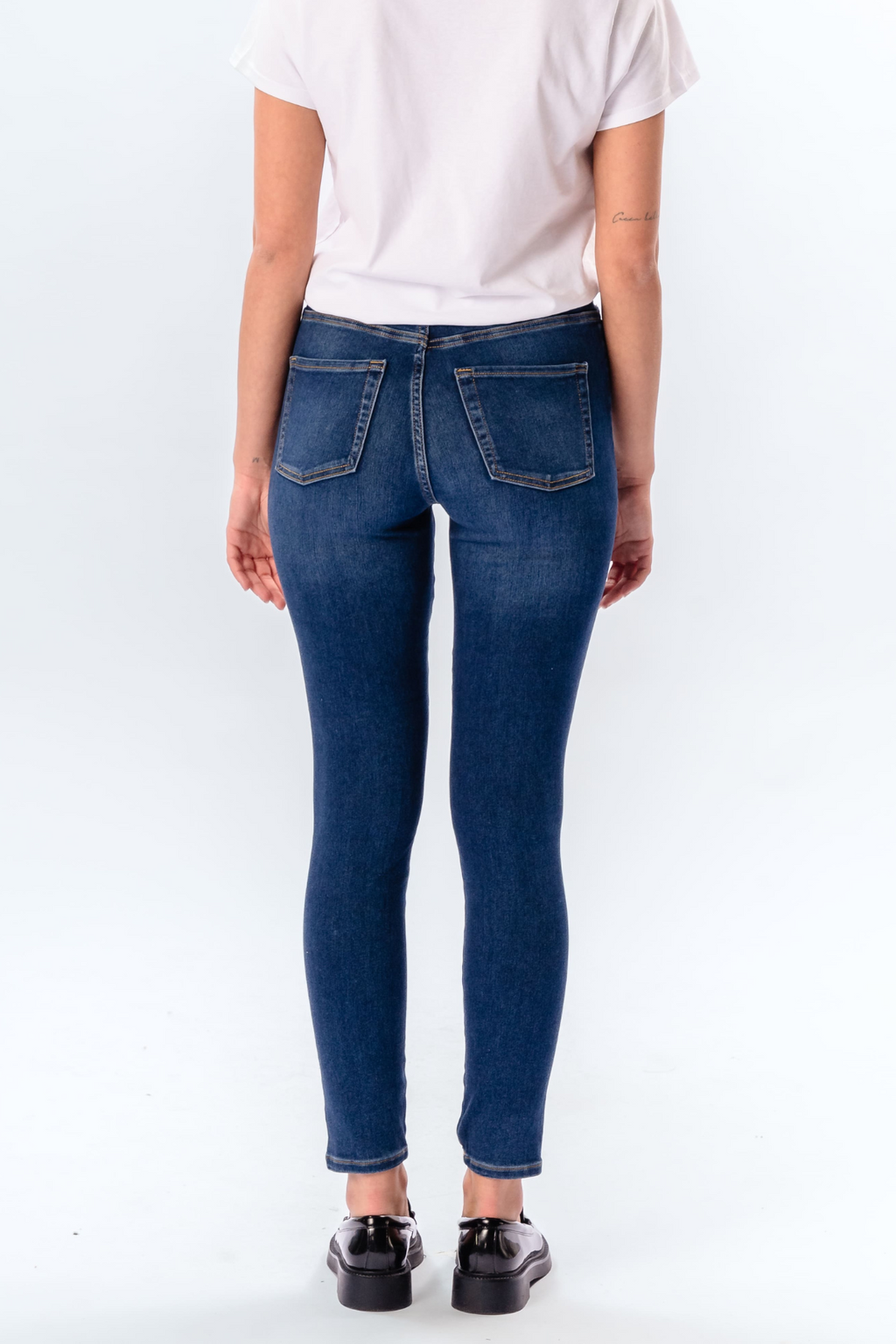 Performance Skinny Jeans - Medium Blue Denim