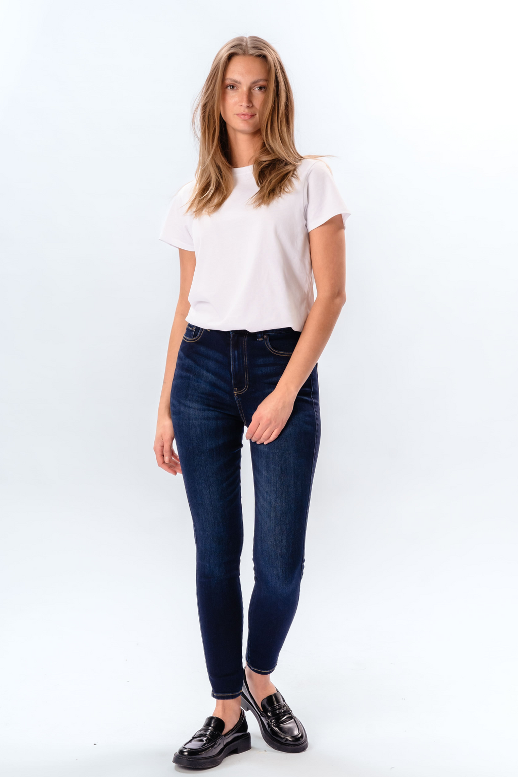 Performance Skinny Jeans - Dark Blue Denim