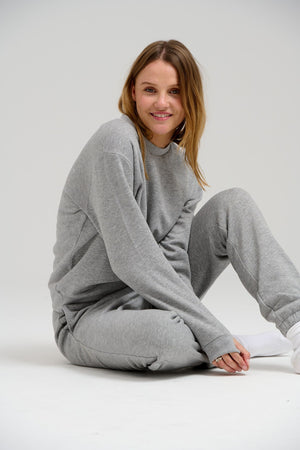 Basic Crewneck Sweat - Lys Grå Melange