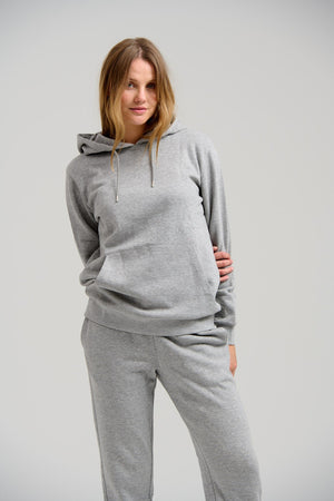 Basic Hoodie Sweat - Lys Grå Melange