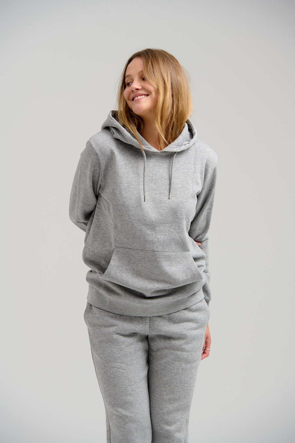 Basic Hoodie Sweat - Lys Grå Melange
