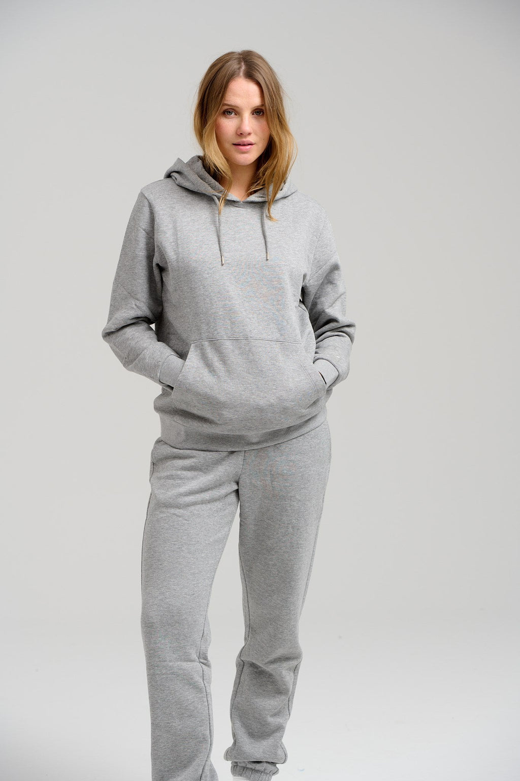 Basic Hoodie Sweat - Lys Grå Melange