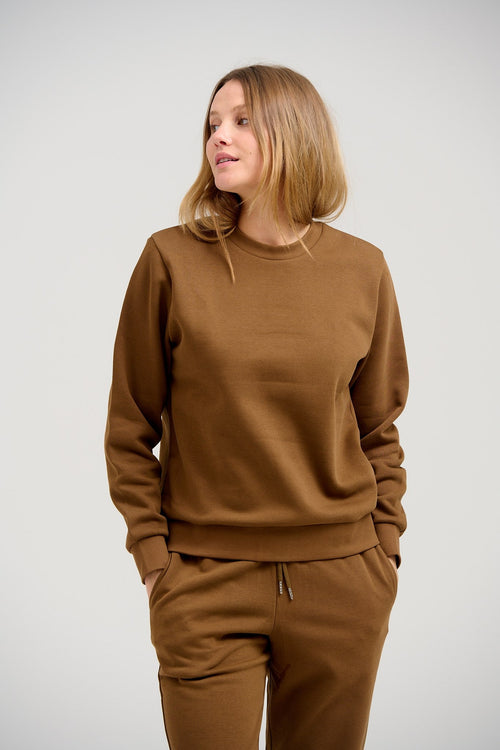 Basic Crewneck Sweat - Brun - TeeShoppen - Brun